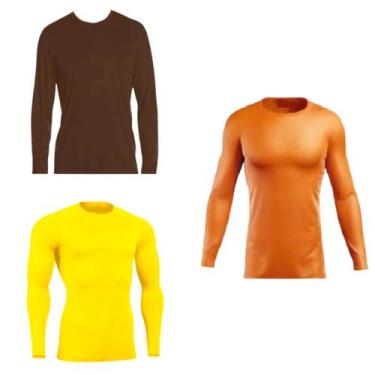 Imagem de Kit 3 Camisas Uv +50 Manga Longa Slim - Proteção Solar - Segunda Pele 