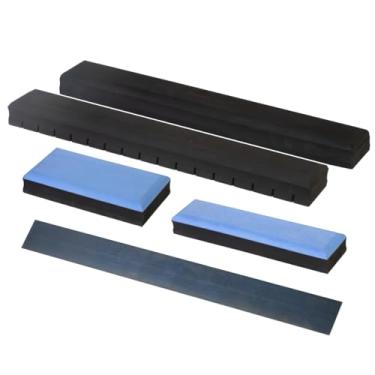 Imagem de Pintando Carro, Kit 4taco Lixador Manual Taco Fatiado E Regua De Massa Quantidade de cascalhos:0;Cor:Azul