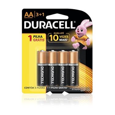 Imagem de Pilha Alcalina Pequena AA 4X1, Duracell 3020536, Cinza