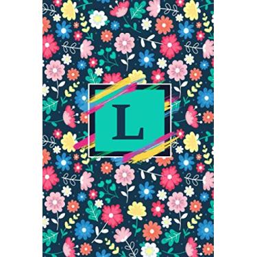 Imagem de L: Cute Initial Monogram Letter L Notebook. Pretty Personalized Journal & Diary for Writing & Note Taking for Girls and Women - gift,Floral Print: ... Floral / 120 blank page, 6x9 inches, simple