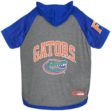 Imagem de NCAA Florida Gators moletom com capuz para cães e gatos, PP. | Camiseta com capuz para cães licenciados universitários | Camiseta esportiva com capuz para animais de estimação | Camiseta esportiva com capuz para cães universitários.