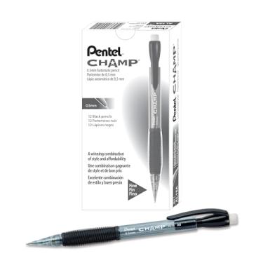 Imagem de Pentel Lapiseira AL15A Champ, 0,5 mm, barril cinza translúcido, dúzia