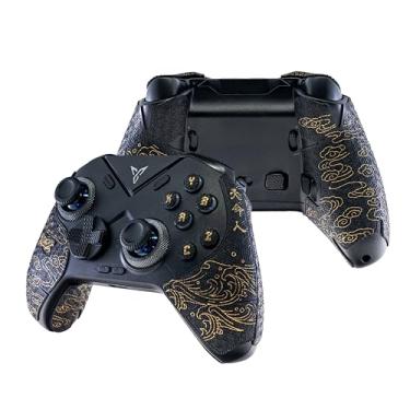 Imagem de Aderências de controle, kit de pele, antiderrapante, multitextura, absorção de suor, fita pré-cortada, da SHADOW BOOLT (preto e dourado, para FLYDIGI Vader 3 Pro/4 PRO e APEX 3/4)