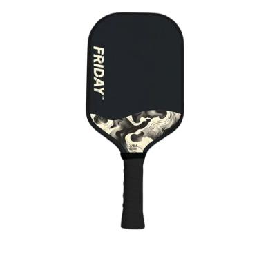 Imagem de Challenger Friday Paddle, duas camadas de fibra de carbono bruta T700, paredes com injeção de espuma, aprovado pela USAP, núcleo de favo de mel, aderência estilo tênis, superfície arenosa para spin