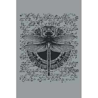 Imagem de Egypt Dragonfly Hieroglyphs Vintage Eye Anubis Fossils Archeology: NOTEBOOK - Funny Archaeologists Dragonflies Gift, Vintage Retro Gift Idea - A5 ... Note, Sketch, Planner, Birthday, Vintage