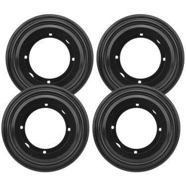 Imagem de Lswteiz Pacote com 4 Peças de 5,5" Lazy Susan Hardware 5/16" de Espessura, Placa de Rolamento Giratória Redonda, Base de Placa Giratória Preta, Capacidade de 300 Libras, Base de Ro (5,5 Pol.-Preto-4 U