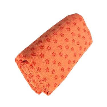 Imagem de Dynwave Tapete de toalha para exercícios de Pilates com material absorvente, Laranja