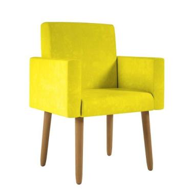 Imagem de Cadeira Decorativa para Quarto  Balaqui Decor, Amarelo