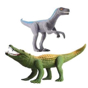 Imagem de Brinquedos Crocodilo e Velociraptor Articulados - Silmar