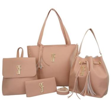Imagem de Bolsas Femininas Selfie Store kit com 4 Lindas Bolsas, Nude