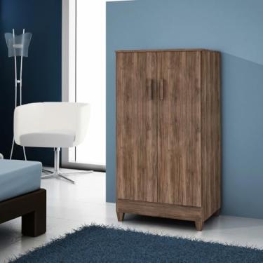 Imagem de Armário Organizador Multiuso Sapateira Slim 2 Portas Rústico