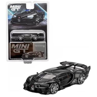 Imagem de Diecast Model Car Compatible with Mini GT 1:64 Bugatti Vision Gran Turismo Black Limited Edition MGT00795