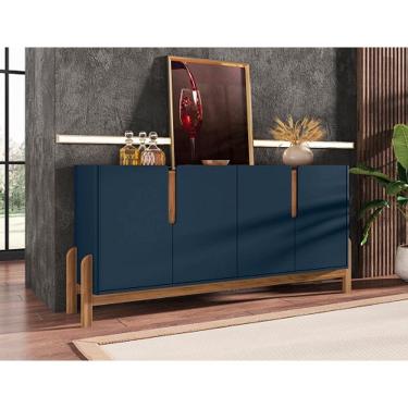 Imagem de Buffet Lizz 1.70 Azul Cobalto/Cedro - Casa D Móveis