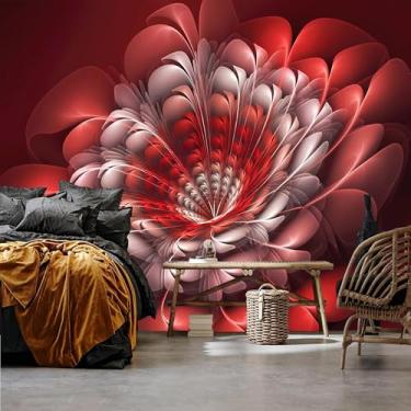 Imagem de Lcythiazole Papel de parede floral de tamanho personalizável - Murais florais femininos papel de parede destacável e colado, removível para banheiro, quarto de meninas, quarto