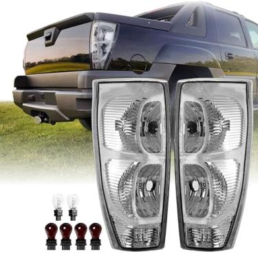 Imagem de USR 02-06 GMT800 Luz traseira de caminhonete – Conjunto de lâmpadas traseiras (esquerda + direita) par - compatível com caminhonetes Chevrolet Chevy Avalanche 2002-2006 todos os modelos (luzes