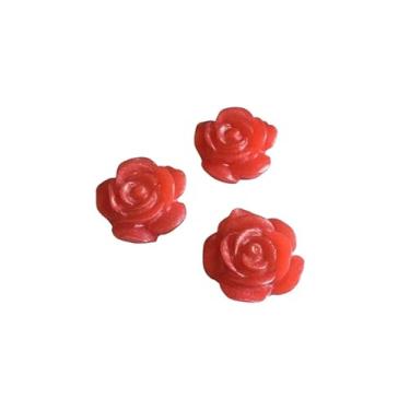 Imagem de 50 Sabonete Artesanal Mini Flor Mini Rosa Perolada - Escolha a cor e Aroma (Vermelho Perolado, Giovanna Baby)