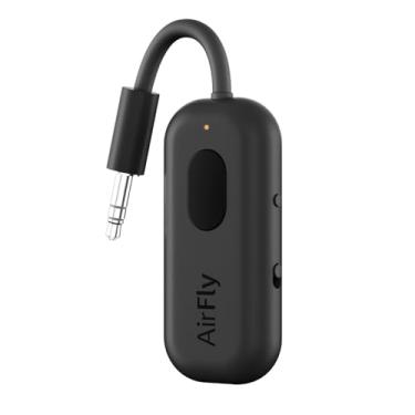 Imagem de Twelve South Transmissor/receptor de áudio sem fio AirFly Pro Bluetooth para até 2 AirPods/fones de ouvido sem fio; use com qualquer conector de áudio de 3,5 mm, preto