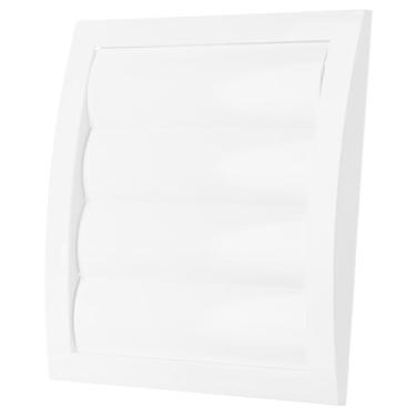 Imagem de LIRAST Tampa de ventilação para secadora de ar livre de 15 cm branca - Grade de ventilação de exaustão de plástico ABS com tela embutida e louvres automáticas - Saídas de ar HVAC para parede