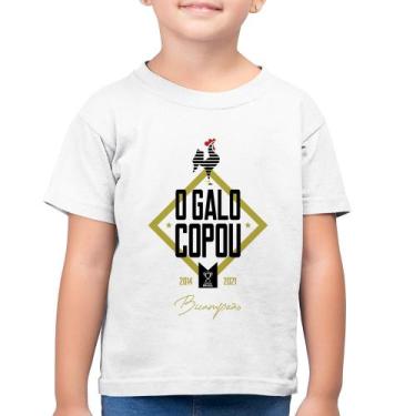 Imagem de Camiseta Algodão Infantil O Galo Copou! - Foca na Moda, Branco, 14