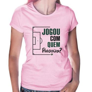 Imagem de Baby Look Jogou com quem parceiro - Foca na Moda, Rosa bebê, G