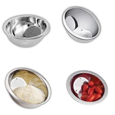 Imagem de Escorredor de Arroz inox 9x20 cm - Facilite