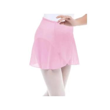 Imagem de Saia Crepe Só Dança Infantil Rosa, P, Rosa