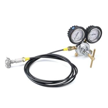 Imagem de NICECNC Kit universal de enchimento de choque para regulador de nitrogênio, mangueira de 2,5 m com mandril sem perda G5/8-14 F, CGA580