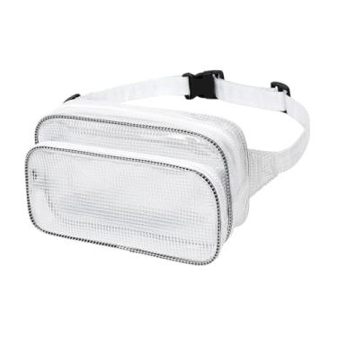 Imagem de WeiLaiKeQi Saco de cintura transparente PVC Anti estático Sala de ferramenta de ferramenta prática Profissional portátil Clear Fanny Pack for Beaches Camping