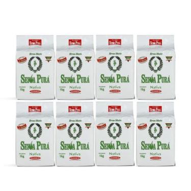 Imagem de 8 Erva Mate Chimarrão SEIVA PURA VÁCUO NATIVA 1kg
