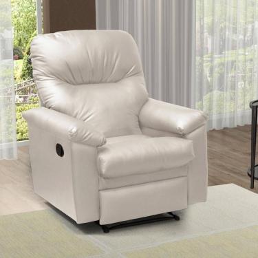Imagem de Poltrona Reclinável Para Sala De Estar Bonn Corino Bege