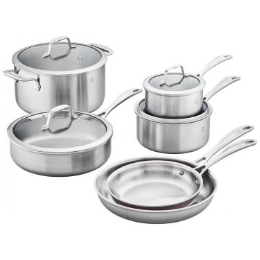 Imagem de Conjunto de Panelas com 3 Camadas de Aço Inoxidável 10 Peças, ZWILLING