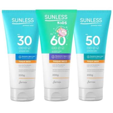 Imagem de Protetor solar fps30 fps50 fps60 kids 200g sunless oil free - FARMAX