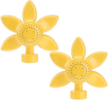 Imagem de Aspersor de gramado, design de flor amarela de 11 cm, pacote com 2, irrigadores de metal para pequenas áreas de gramado, brincadeira infantil