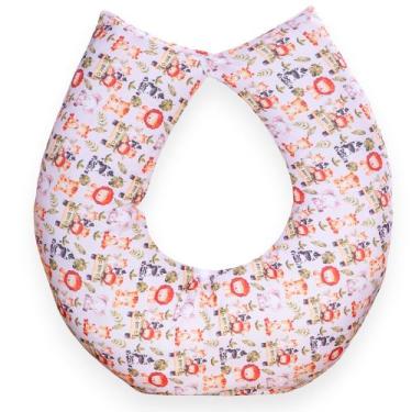 Imagem de Almofada Amamentação para Bebê Menino Sublimada - Carinha de Anjo, Zoo