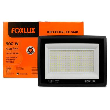 Imagem de Refletor Led 300W 6500K Preto Bivolt Foxlux