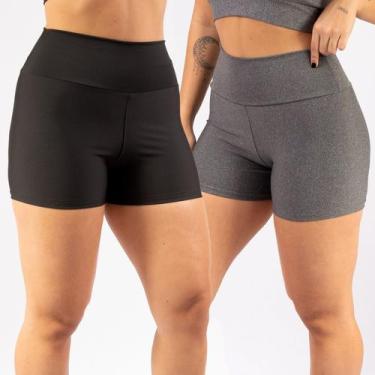 Imagem de Short Curto Suplex Fitness Academia Malha Ginástica Cintura Alta Quali