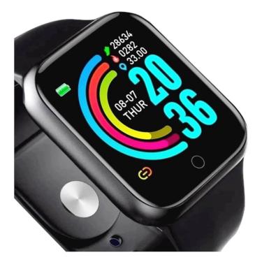Imagem de Relogio Inteligente Smartwatch Bracelete D20 y68 Preto Coloca Foto Troca Pulseira iOS Android Top nf