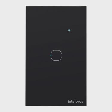Imagem de Interruptor Smart Touch Wi-Fi Izy com 1 Tecla Preto - Intelbras - ews 1001