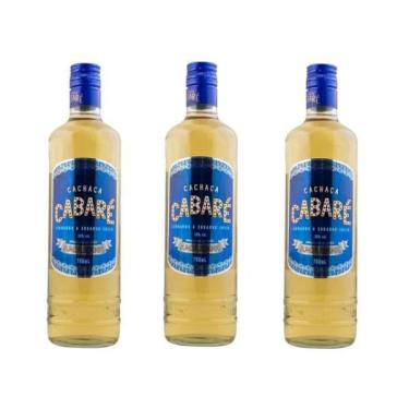 Imagem de Kit Cachaça Cabaré Amburana - 700Ml 3 Unidades