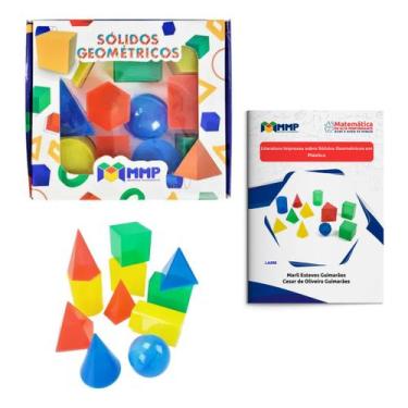 Imagem de Sólidos Geométricos Em Plástico - Kit 11 Peças Coloridas  Pirâmides, P