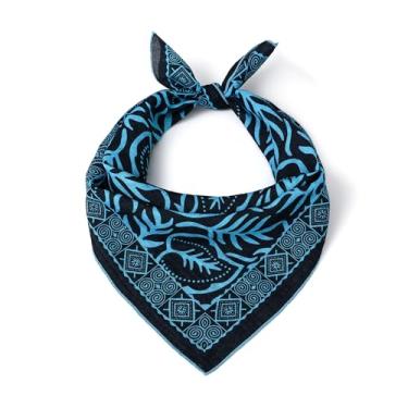Imagem de Bandana de algodão de folha preta masculina ultra macia bandana para mulheres faixa de cabeça envolvente de cabelo lenço de pescoço bandanas envoltório