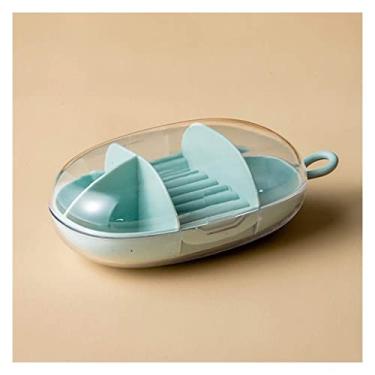 Imagem de Caixa de joias caixa de anel 2 peças caixa de joias de viagem plástico TPR organizador expositor recipiente pequeno rolo de joias para colares, brincos. Organizador de joias (cor: 2 peças, tamanho: 8