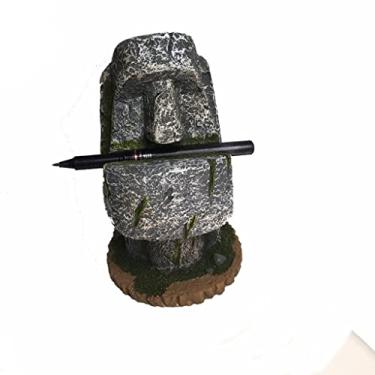 Imagem de Porta-lápis para caneta, suporte de caneta, figura de pedra, suporte para mesa, copo de lápis, para crianças, organizador de resina durável, organizador de pincéis de maquiagem, organizador de lápis