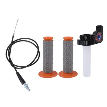 Imagem de REPAIROCK Kit de capa de guidão de borracha para motocicleta, scooter, bicicleta, quadriciclo, laranja, 1 conjunto