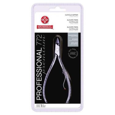 Imagem de Alicate Cutícula Mundial 772-PR Profissional Inox Cabo Longo