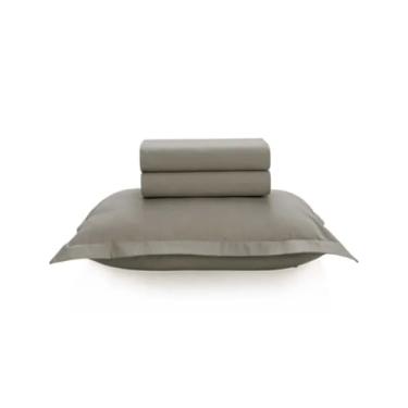 Imagem de Karsten Jogo De Cama Tom Grao Casal 200 Fios 100% Algodão 3 Peças