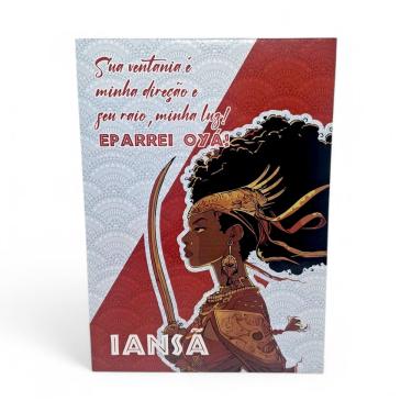 Imagem de Placa Decorativa Iansã Rainha dos Ventos Fita DuplaFace 27cm