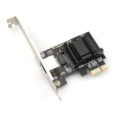 Imagem de Realtek Chipset 5 Gigabits Gbps PCIe PCI Express Ethernet Adaptador de placa de interface de rede com suporte de perfil baixo para PC/Mac de mesa (sem software)