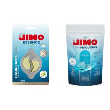 Imagem de Kit 1 Jimo Essence + 1 Jimo Pastilhas Limpa Lava Louças 2x17g Máquina Sem Cheiro Louça Limpa