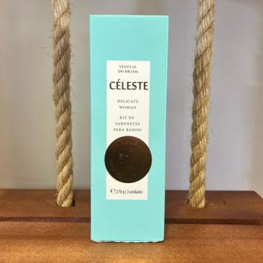 Imagem de KIT DE SABONETES PERFUMADO CELESTE C/03UND DE 90G CADA - Vegetal do Br